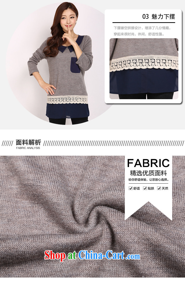 Laurie, flower 2015 XL thick sister winter clothing new Korean women with long-sleeved woolen pullover knitted sweater girl 3114 gray 6 XL pictures, price, brand platters! Elections are good character, the national distribution, so why buy now enjoy more preferential! Health