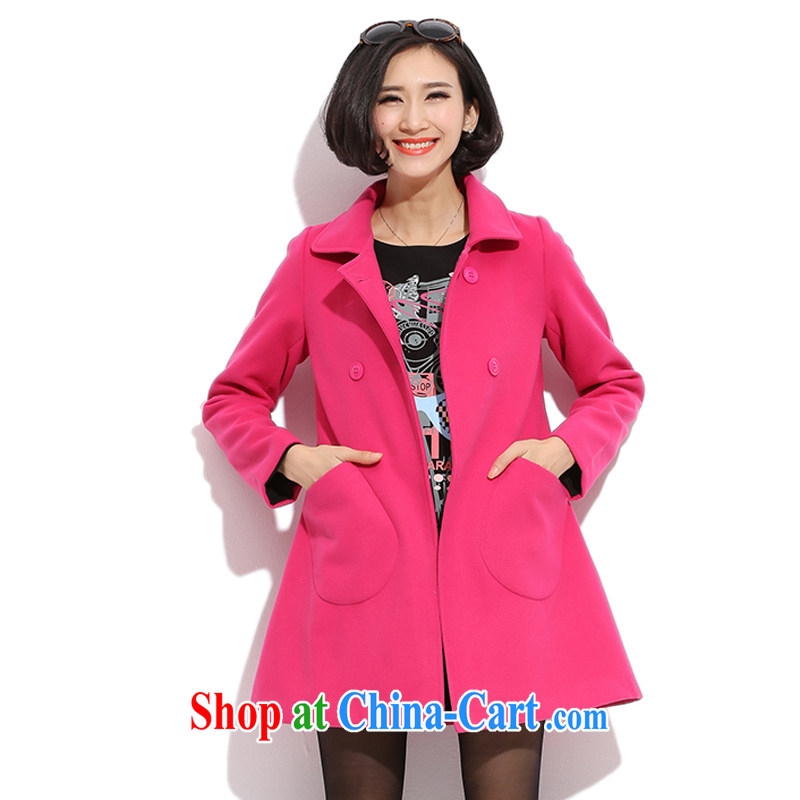 King, long hair so thick jacket 200 mm jack girl with the fat increases, so the coat graphics thin Winter load graphics thin hair so thick coat mm thick jacket, red XXXXL, Biao (BIAOSHANG), online shopping