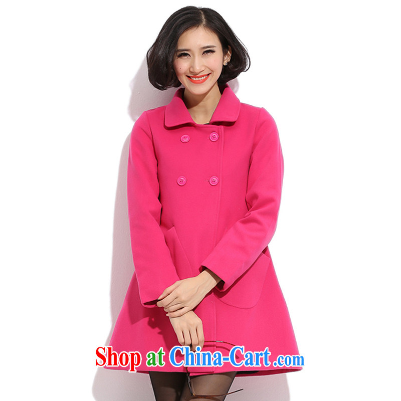 King, long hair so thick jacket 200 mm jack girl with the fat increases, so the coat graphics thin Winter load graphics thin hair so thick coat mm thick jacket, red XXXXL, Biao (BIAOSHANG), online shopping