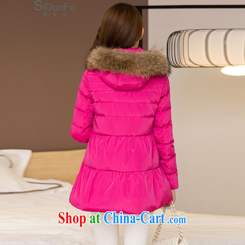 The flower, 2015 winter clothing new products, female A Field thick coat-Nagymaros in long jacket female SD of 759 red XXXXL no cargo, the flower, and shopping on the Internet