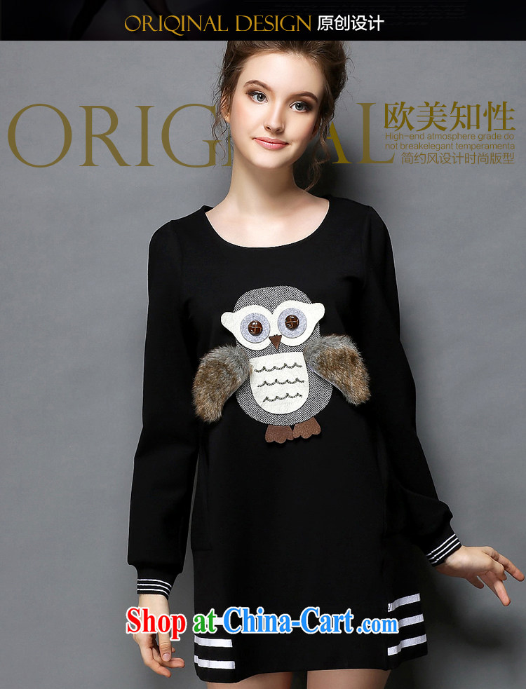 Emma 2014 fall/winter new female thick MM and indeed increase owl posted the embroidery stitching A field cultivating dresses wine red 5 XL (90 - 100 KG) pictures, price, brand platters! Elections are good character, the national distribution, so why buy now enjoy more preferential! Health