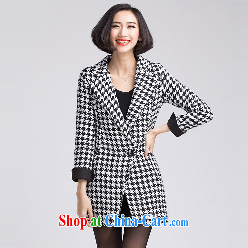 The Code's autumn is the fat XL thick mm video thin hair so casual jacket 200 Jack thick sister stylish lounge hair? mm thick coat female black XXXXL