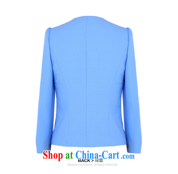 MSSHE XL girls 2015 new spring-pin elegant Pearl-Neck Jacket beauty short clearance 2467 blue 4 XL pictures, price, brand platters! Elections are good character, the national distribution, so why buy now enjoy more preferential! Health