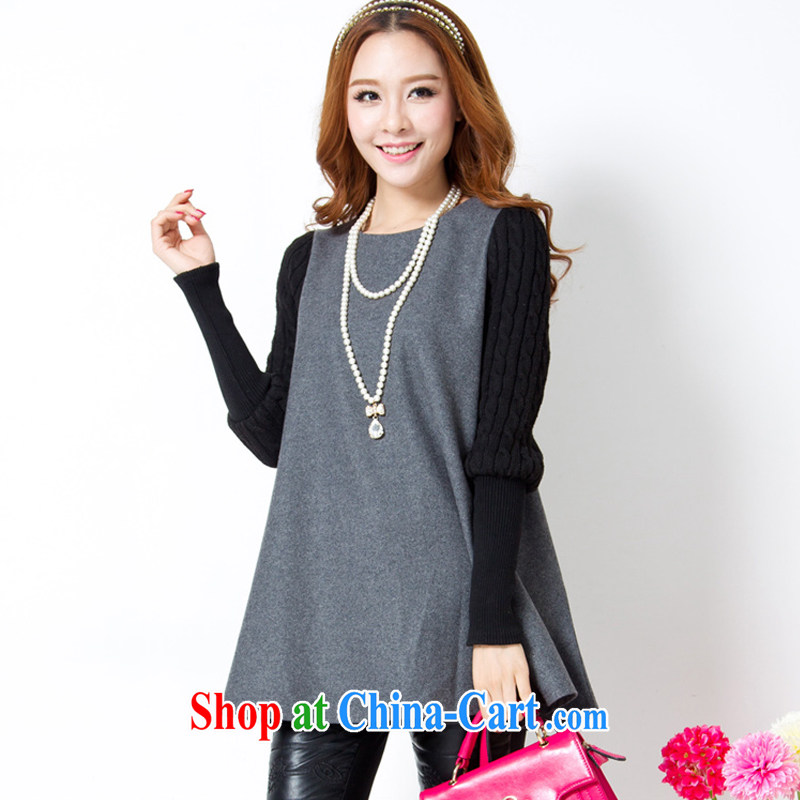 Poetry, 2014 autumn and winter, the larger female and indeed intensify, Korean small shirt loose video thin long-sleeved thick sweater solid shirt 881 dark red XXXXXL, poetry, and shopping on the Internet