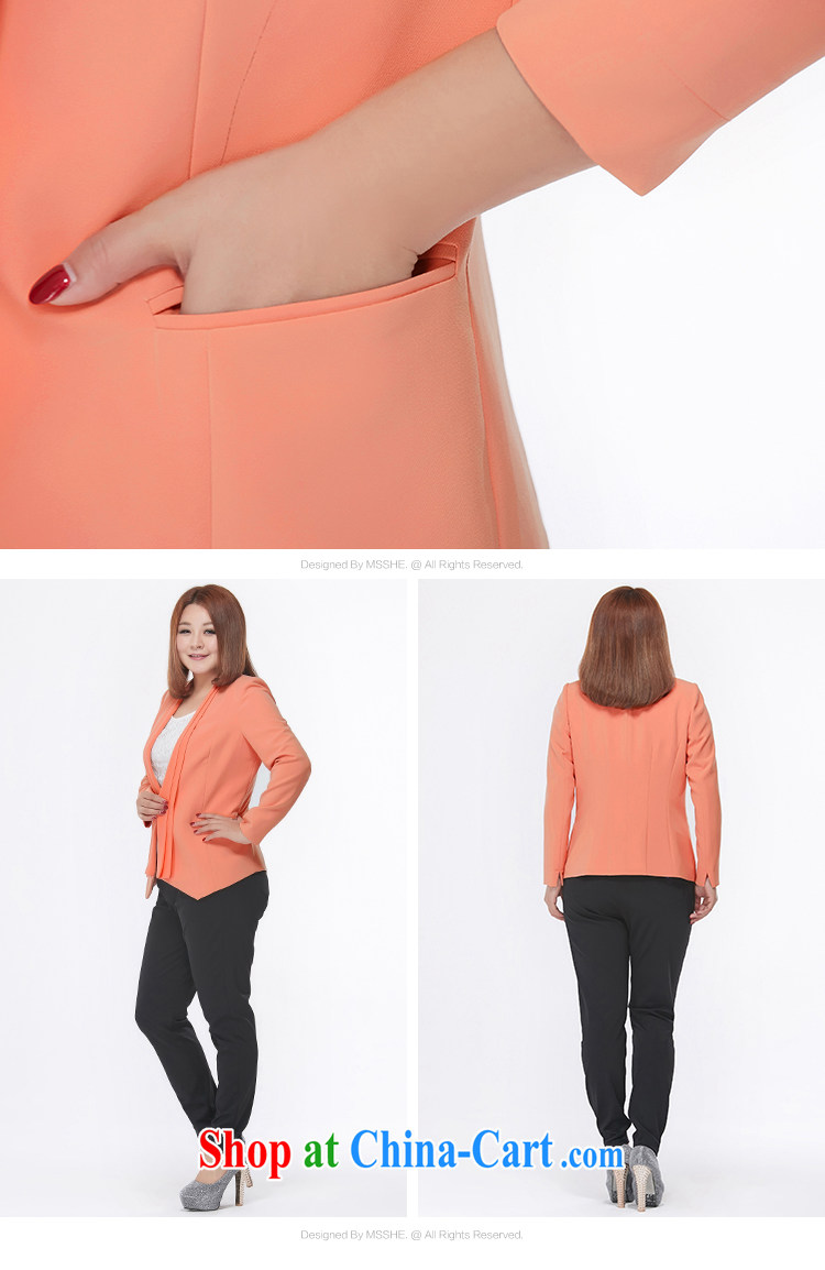 MSSHE XL girls 2015 new spring fashion 100 ground down V, with snow-woven collar long-sleeved jacket clearance 2491 orange 3 XL pictures, price, brand platters! Elections are good character, the national distribution, so why buy now enjoy more preferential! Health
