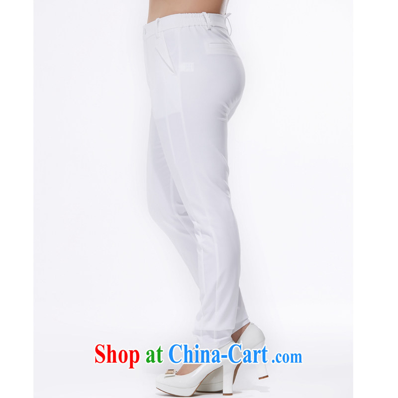MSSHE XL girls 2015 new summer graphics thin solid-colored castor pants, waist trousers 2493 white T 5, Susan Carroll, Ms Elsie Leung Chow (MSSHE), online shopping
