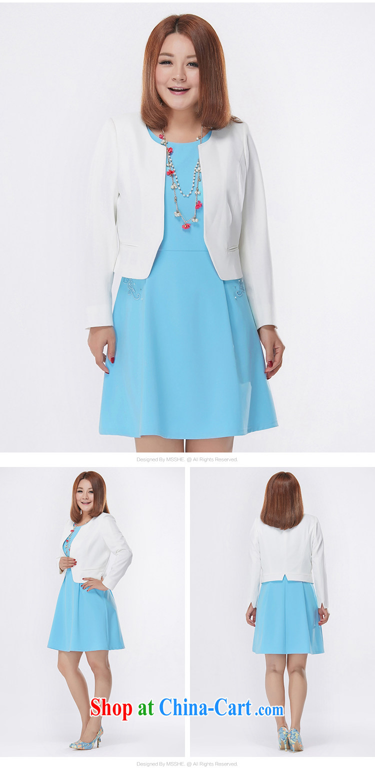 MSSHE XL ladies 2015 new summer decoration, A with embroidered pin Pearl round-collar dress sleeveless vest skirt 2499 light blue 6 XL pictures, price, brand platters! Elections are good character, the national distribution, so why buy now enjoy more preferential! Health