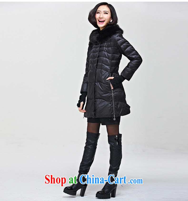 The fat increase, women's coats, long quilted coat, female fat MM winter clothing graphics thin-Nagymaros collar down warm cotton clothing 200 Jack mm thick beauty graphics thin quilted coat female black XXXXL pictures, price, brand platters! Elections are good character, the national distribution, so why buy now enjoy more preferential! Health