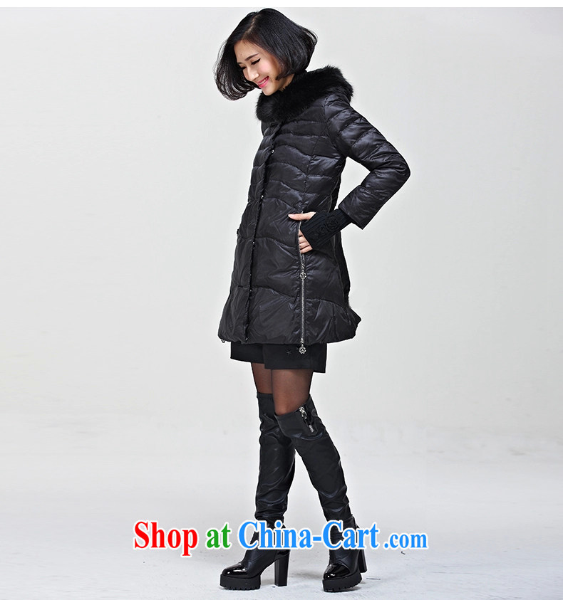 The fat increase, women's coats, long quilted coat, female fat MM winter clothing graphics thin-Nagymaros collar down warm cotton clothing 200 Jack mm thick beauty graphics thin quilted coat female black XXXXL pictures, price, brand platters! Elections are good character, the national distribution, so why buy now enjoy more preferential! Health