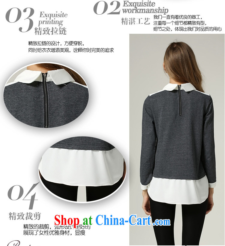 The Connie was a high-end European and American 2014 autumn and winter clothes new long-sleeved folder cotton shirts and indeed increase, female knocked color stitching solid knit-girl s 1146 gray XXXXXL pictures, price, brand platters! Elections are good character, the national distribution, so why buy now enjoy more preferential! Health