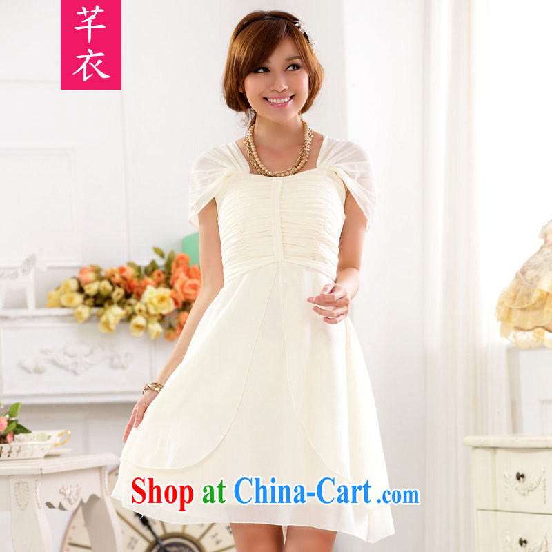 Constitution, 2015 new sweet wedding bridesmaid Service Pack shoulder strap toast service banquet dress snow woven dresses fat sister and ventricular hypertrophy, short skirt dress champagne XL 2 140 - 160 jack