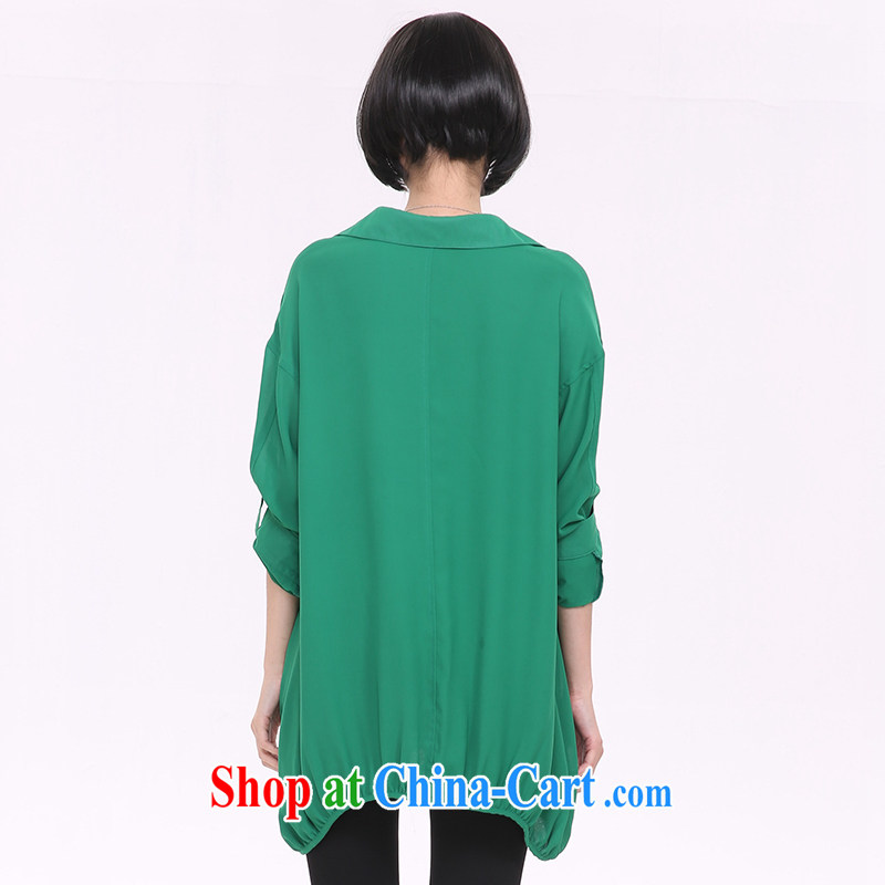 Mephidross has long honey, and indeed increase, women mm thick 2015 spring new Korean version, long, loose long-sleeved T-shirt 1321 large green code XL 120 jack, evergreens economy Honey (MENTIMISI), shopping on the Internet