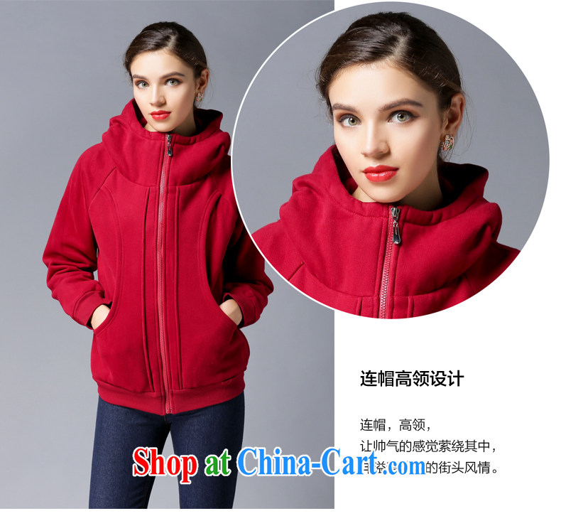 Connie's dream 2015 spring new and indeed increase, female American high-end thick mm lint-free cloth and thick cap sweater girls jacket, s 1600 royal blue XXXL pictures, price, brand platters! Elections are good character, the national distribution, so why buy now enjoy more preferential! Health
