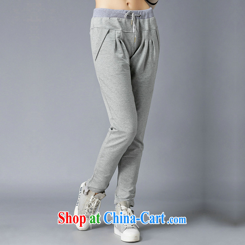 Connie's dream spring 2015 new products in Europe and high-end the fat XL women mm thick graphics thin sport and leisure, trousers women s 3632 light gray XXXL, Connie dreams, and shopping on the Internet