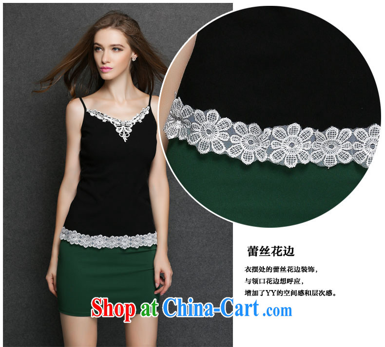 The Connie was a high-end European and American and indeed increase, women mm thick 2015 spring new style lace stitching solid shirt strap vest women s 3094 black XXXL pictures, price, brand platters! Elections are good character, the national distribution, so why buy now enjoy more preferential! Health