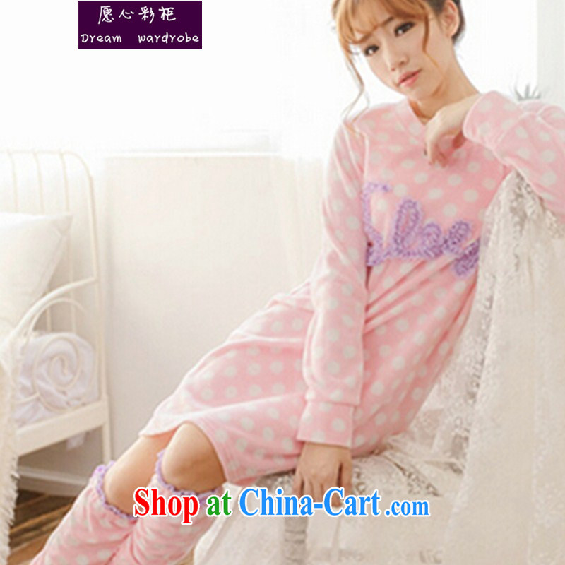 would like to heart Color cabinet 201 new lovely Dolls with dot fleece plush terrycloth skirt with SOCKS home service ll pink M, would like to heart Color cabinet, the Code women, shopping on the Internet