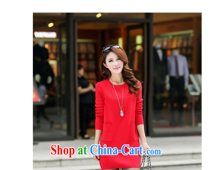Well-being, and indeed did increase women's clothing sweaters skirts red pocket decorated dresses long-sleeved round-collar solid skirt red 4 XL pictures, price, brand platters! Elections are good character, the national distribution, so why buy now enjoy more preferential! Health