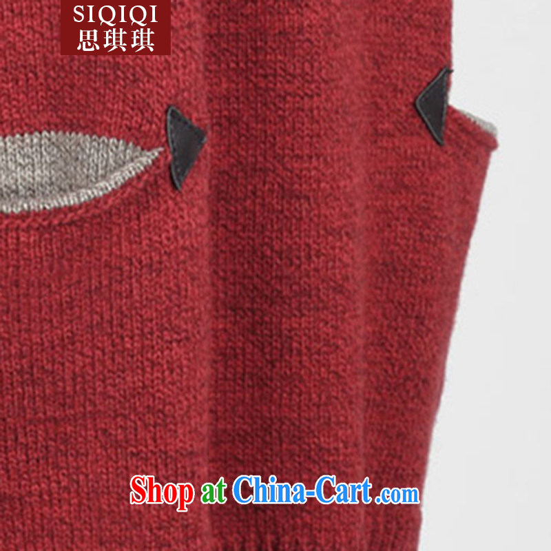 The Qi Qi (SIQIQI) Spring 2015 new in Europe and the Code on the MM long cap warm sweater ZZS 1038 wine red 4 XL, Qi Qi (SIQIQI), online shopping