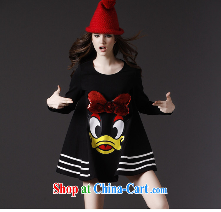 The 2015 spring new stylish long-sleeved cartoon bow-tie A style, with loose the fat XL dresses 200 jack may 9902 wearing black are code pictures, price, brand platters! Elections are good character, the national distribution, so why buy now enjoy more preferential! Health