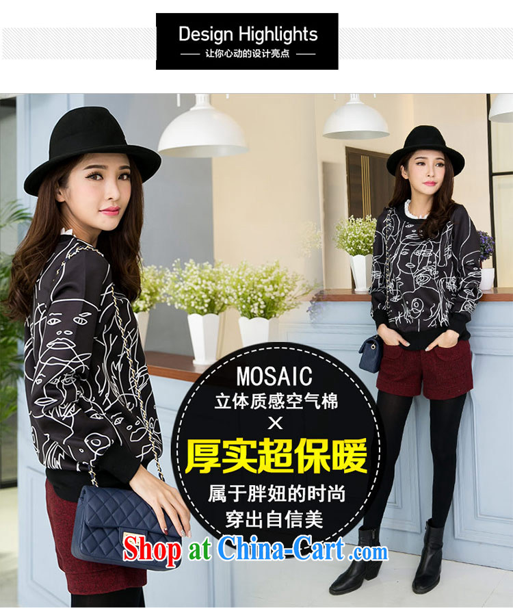 The honey beauty mm thick larger female spring Korean version with abstract, the stamp duty and graphics thin leisure, Yi 9343 black XL code recommendations 120 140 Jack pictures, price, brand platters! Elections are good character, the national distribution, so why buy now enjoy more preferential! Health