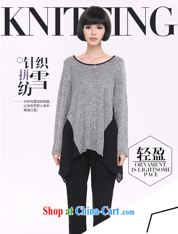Mephidross economy honey, 2015 spring new and indeed XL women mm thick, long, Korean stitching cotton loose long-sleeved shirt T 1319 large gray code 5 200 XL about Jack pictures, price, brand platters! Elections are good character, the national distribution, so why buy now enjoy more preferential! Health