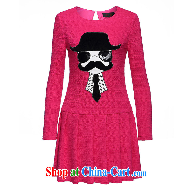 cheer for Fall/Winter new products, women with thick mm video thin and thick, long-sleeved dresses red Item No. 2509 by red 5 XL, cheer for (qisuo), and, on-line shopping