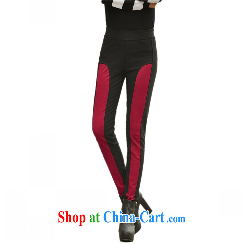 Package-mail delivery winter clothes thick leisure trousers new and indeed intensify, lint-free cloth, warm pencil pants spell Red video thin OL tight solid pants Houston red L approximately 110 - 130 jack