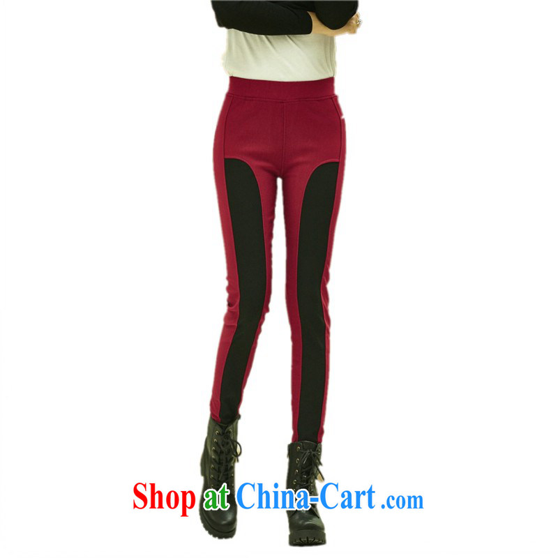 Package Mail Delivery winter clothing thick leisure trousers new and indeed intensify, lint-free cloth, warm pencil pants spell Red video thin OL tight solid pants Houston red L approximately 110 - 130 jack, land is still the garment, shopping on the Internet