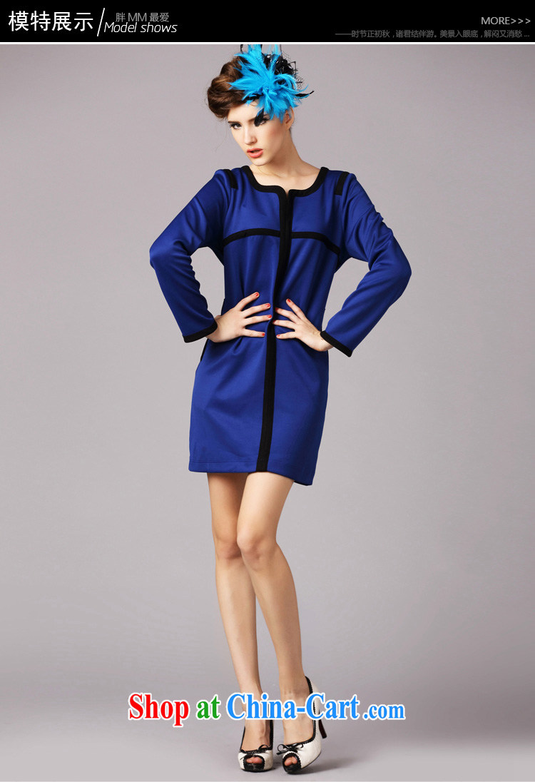 The Connie was a high-end European and American original style solid skirt the Code women 2015 spring new, simple yet elegant beauty long-sleeved dresses G 208 blue XXXXXL pictures, price, brand platters! Elections are good character, the national distribution, so why buy now enjoy more preferential! Health