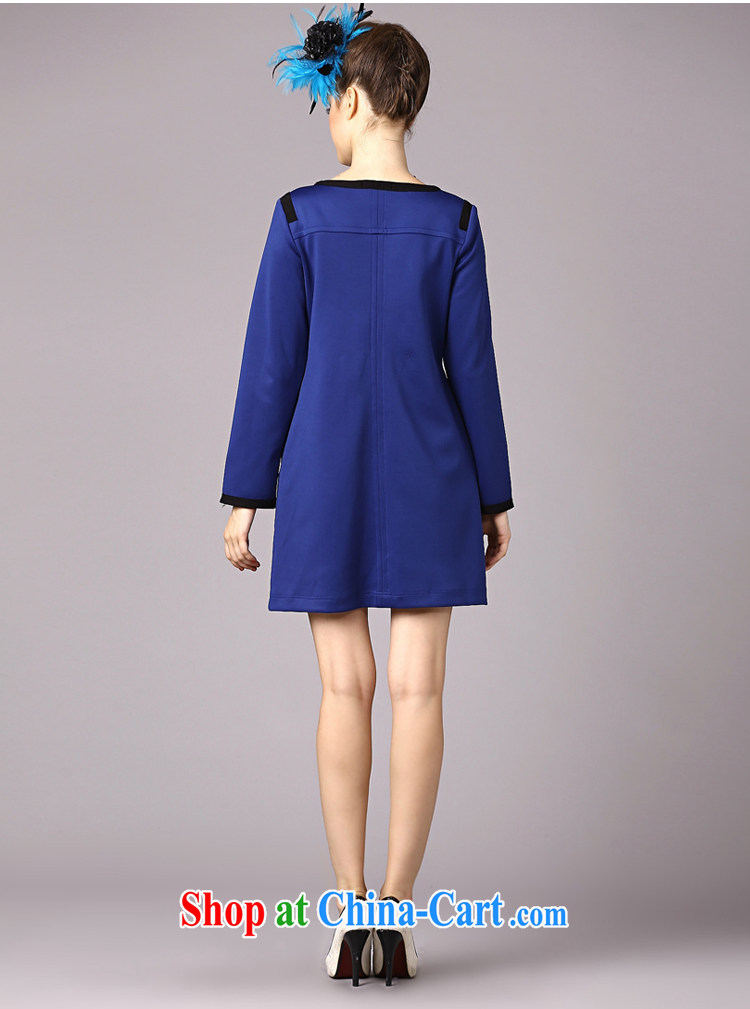 The Connie was a high-end European and American original style solid skirt the Code women 2015 spring new, simple yet elegant beauty long-sleeved dresses G 208 blue XXXXXL pictures, price, brand platters! Elections are good character, the national distribution, so why buy now enjoy more preferential! Health