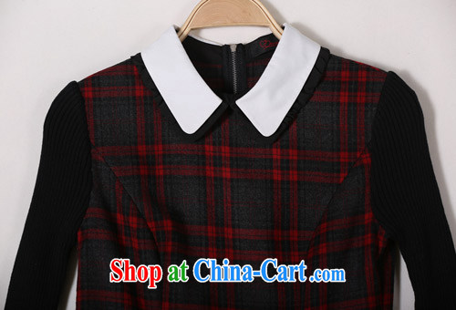Land is still the garment Package Mail and ventricular hypertrophy, ladies dress Korean OL commuter style lapel high graphics thin long-sleeved short skirt solid skirt tartan red and gray, thick 6 XL 180 - 200 Jack pictures, price, brand platters! Elections are good character, the national distribution, so why buy now enjoy more preferential! Health