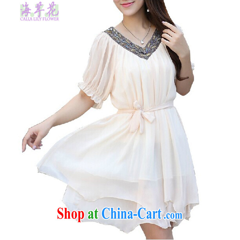 sea routes take new relaxed dress color of the fertilizer increase code dress code the girls snow woven skirt X 8 - 07 beige 3XL