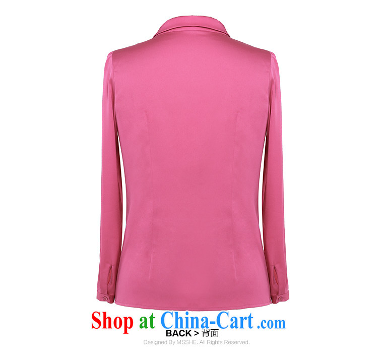 MSSHE XL ladies' 2015 new spring loaded thick MM lapel emulation, long-sleeved T-shirt beauty 2469 pink - the most code 5 XL pictures, price, brand platters! Elections are good character, the national distribution, so why buy now enjoy more preferential! Health