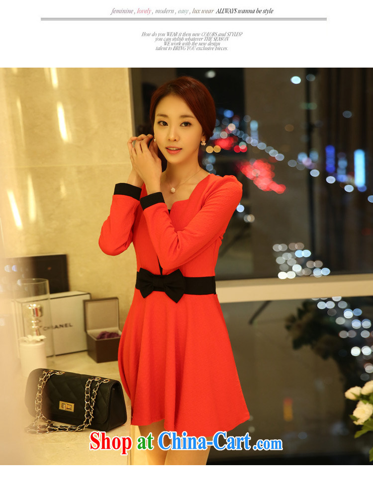 The package mail female dresses Korean OL commuter aura collision color bow-tie-waist she dresses XL dresses skirt solid red back red XXXL approximately 165 - 180 Jack pictures, price, brand platters! Elections are good character, the national distribution, so why buy now enjoy more preferential! Health