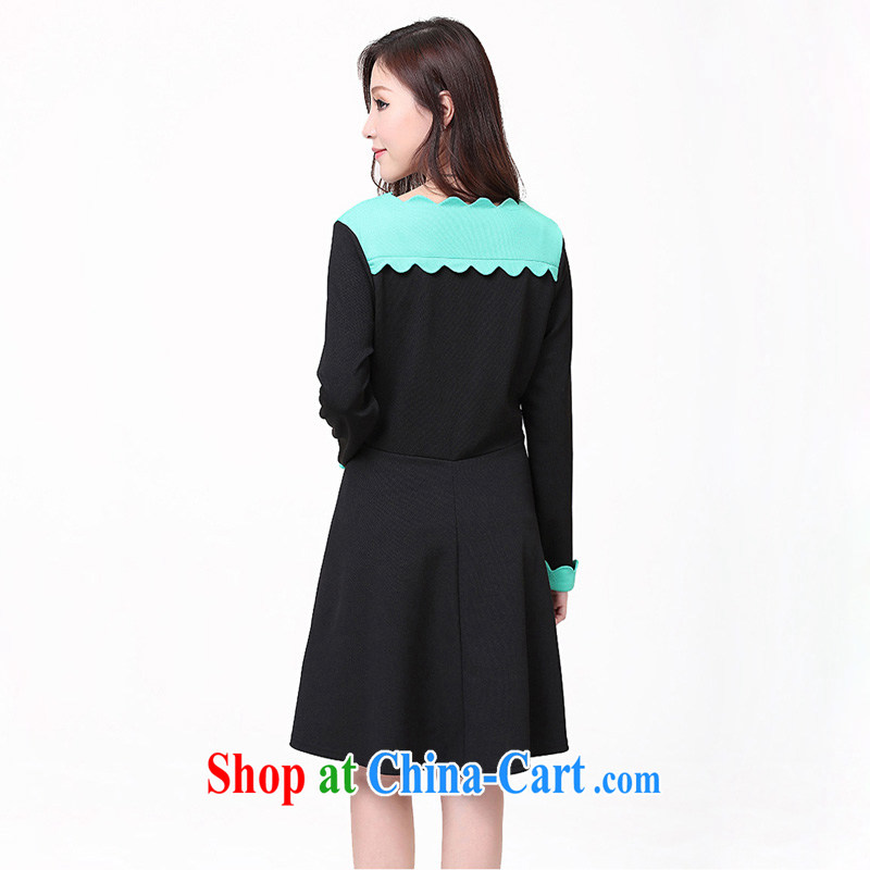 Constitution, 2015 autumn and winter New, and indeed increase, women with thick mm Autumn with large, long-sleeved beauty graphics thin even coat skirt hit color black to reference brassieres option code or the Advisory Service, constitution, and shopping on the Internet
