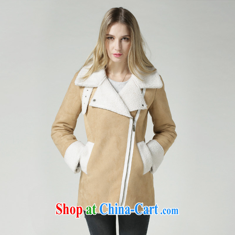 The Connie was a high-end European and American fare is indeed increasing, female 200 Jack Winter load new thick mm video thin thick lamb gross cotton suit girls jacket coat s 1811 khaki-colored XXXXXL, Connie, the Code women, shopping on the Internet
