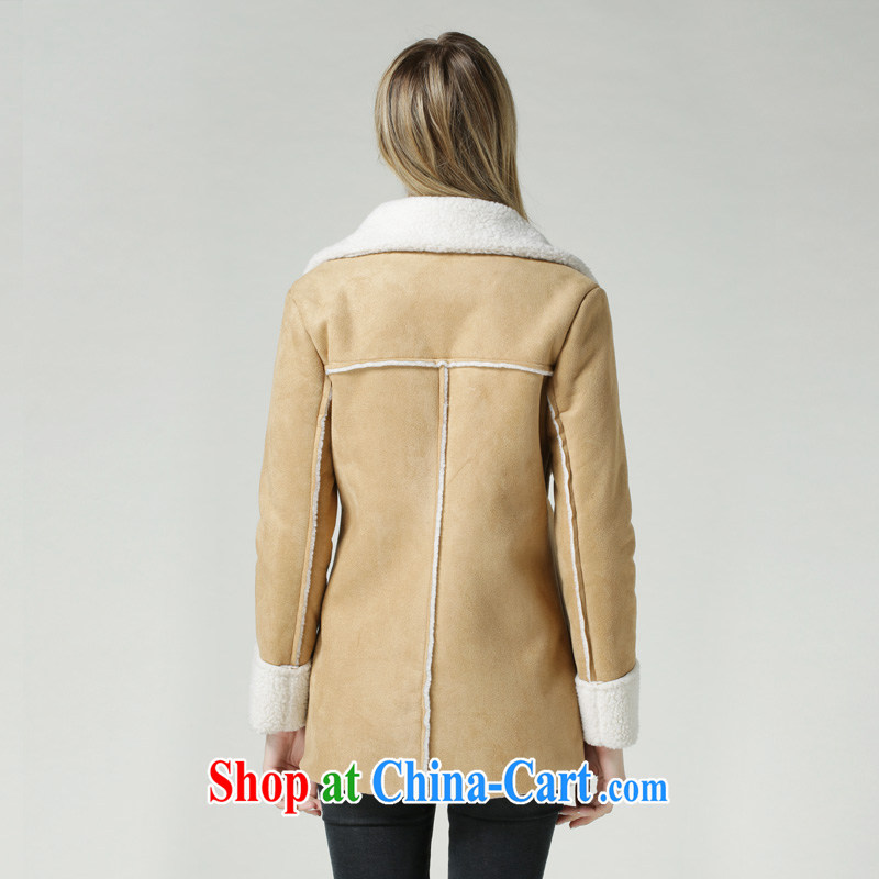 The Connie was a high-end European and American fare is indeed increasing, female 200 Jack Winter load new thick mm video thin thick lamb gross cotton suit girls jacket coat s 1811 khaki-colored XXXXXL, Connie, the Code women, shopping on the Internet