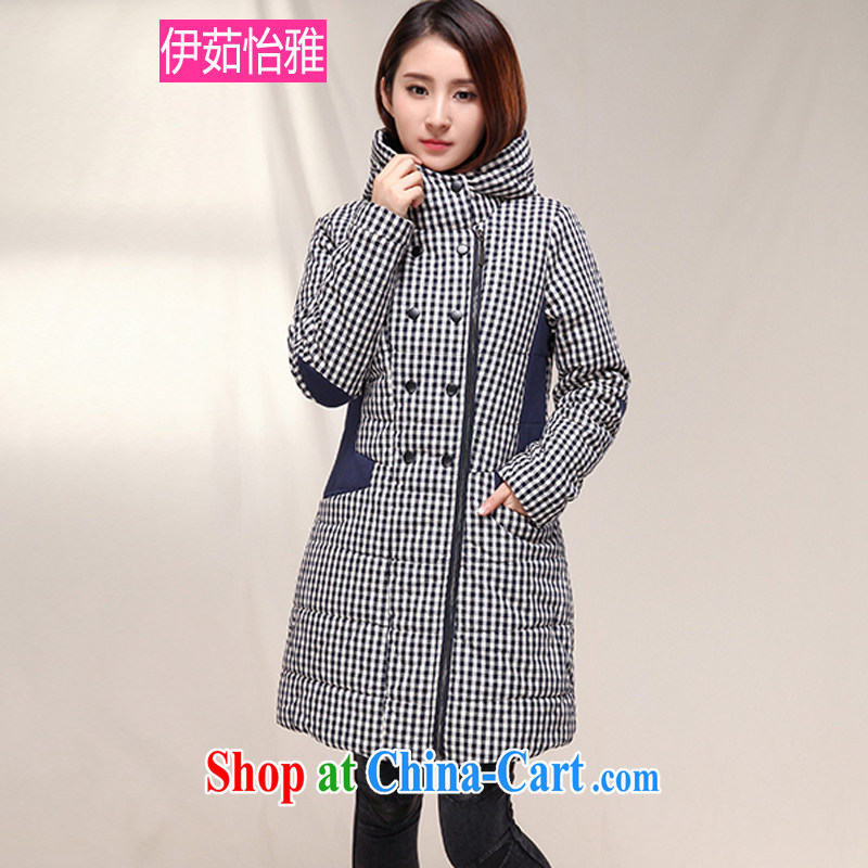 The Ju-Yee Nga winter 2014 new stylish Korean version of the greater code thick grid warm cotton clothing YJ 99,085 toner, XXXXL, Yu Yee Nga, shopping on the Internet