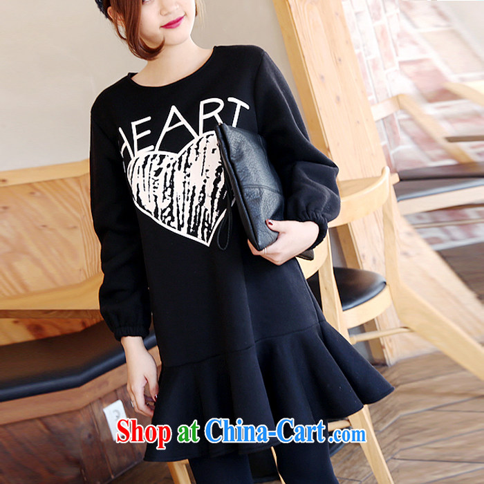 The sea 2015 spring new European version, long, cotton and the obesity-mm waist graphics thin larger female dresses girls T-shirt 8282 black XXXL/165 - 200 Jack pictures, price, brand platters! Elections are good character, the national distribution, so why buy now enjoy more preferential! Health
