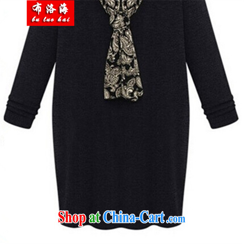 The sea 2014 winter new European version the lint-free cloth thick-heating quality package and the Code women is the long, long-sleeved solid dress 22 black XXXXXL/175 - 210 jack, sea, shopping on the Internet