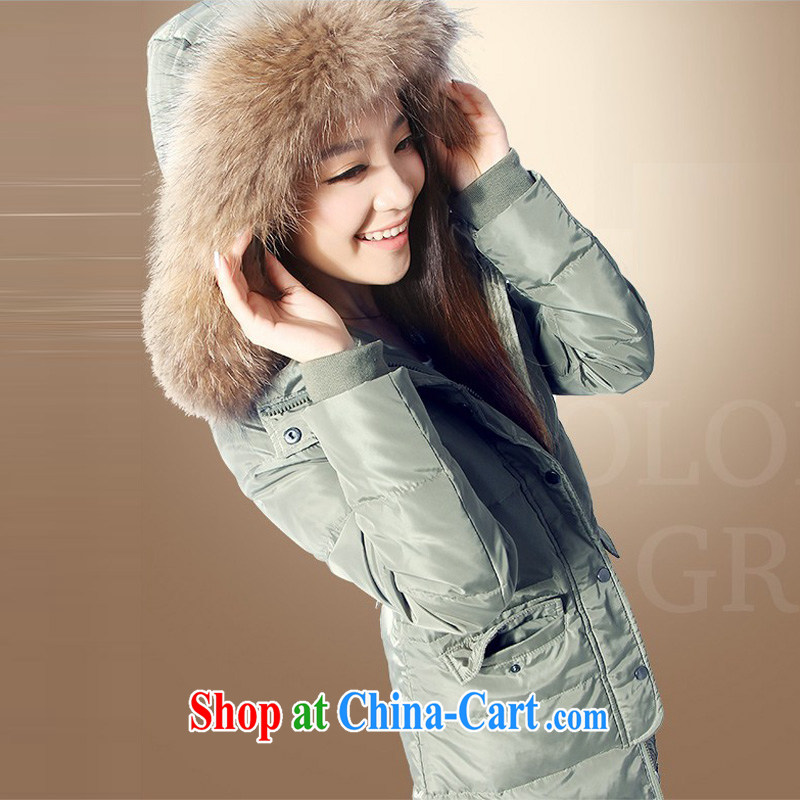 Han-taek-MING JIA 2014 winter clothing new XL female Korean version thick, double-cap jacket army green 6 XL, Han-taek Martin Lee Ka, online shopping