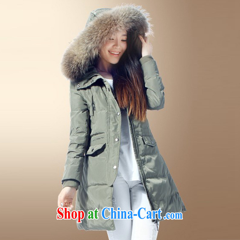 Han-taek-MING JIA 2014 winter clothing new XL female Korean version thick, double-cap jacket army green 6 XL, Han-taek Martin Lee Ka, online shopping