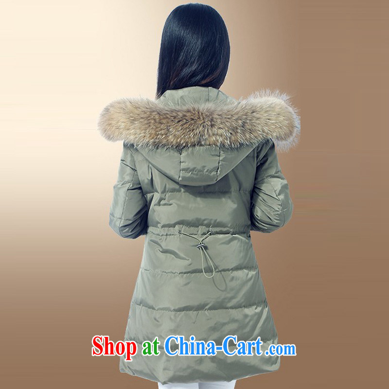 Han-taek-MING JIA 2014 winter clothing new XL female Korean version thick, double-cap jacket army green 6 XL, Han-taek Martin Lee Ka, online shopping