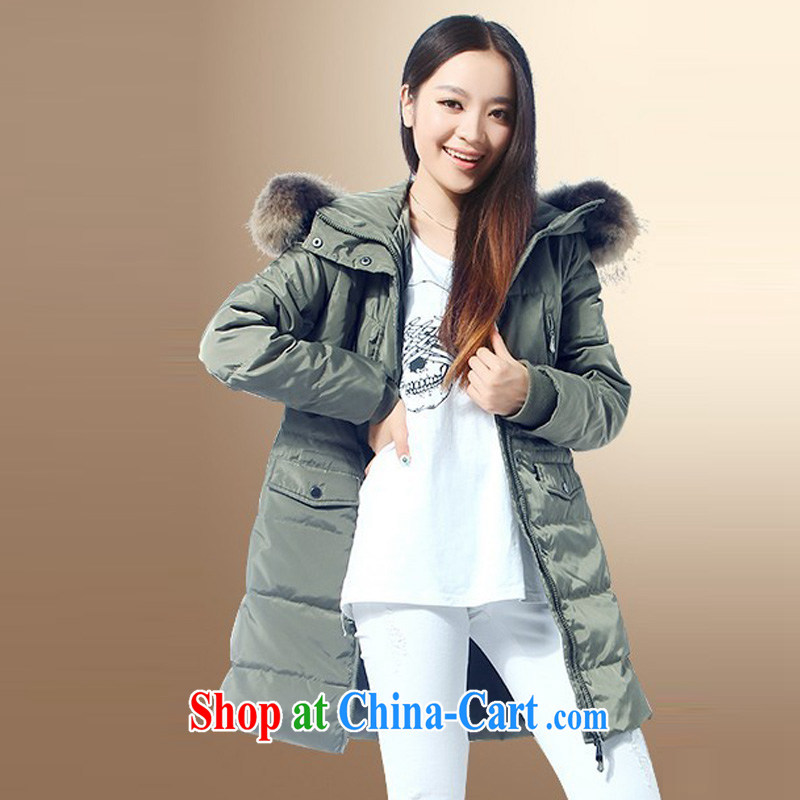 Han-taek-MING JIA 2014 winter clothing new XL female Korean version thick, double-cap jacket army green 6 XL, Han-taek Martin Lee Ka, online shopping