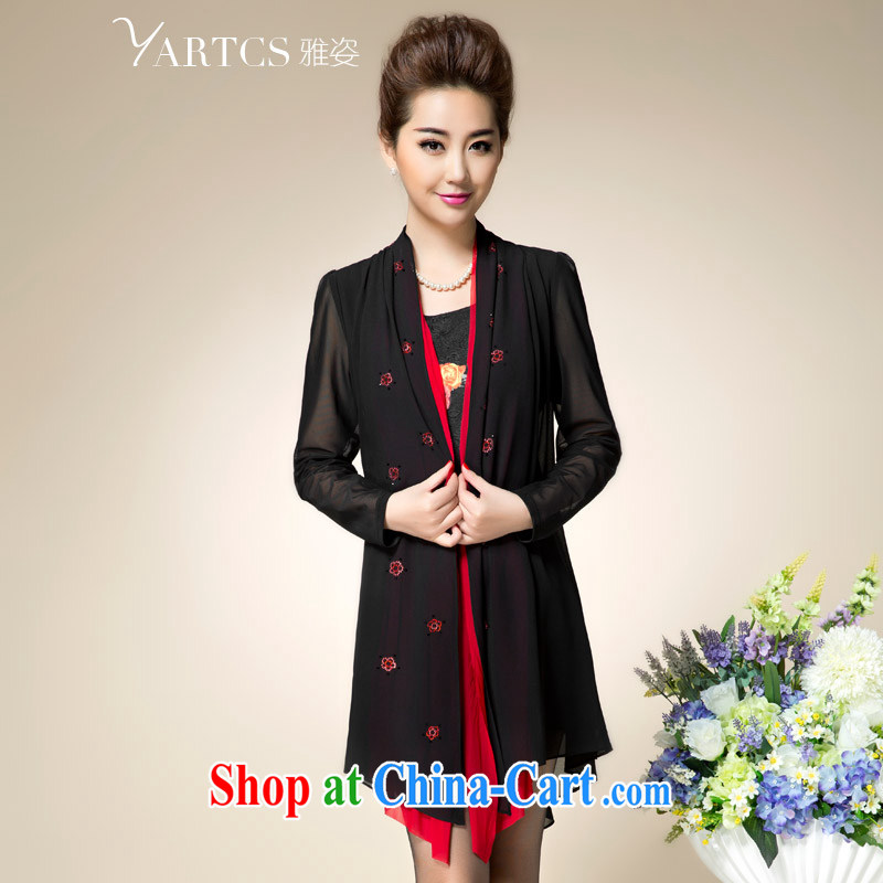 Colorful, larger women mm thick spring 2015 new Korean video thin thick sister leave of two garment black 4XL, Jacob (yartcs), shopping on the Internet