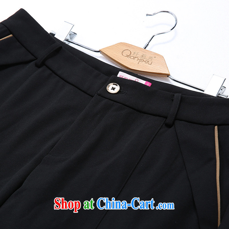 Slim LI Sau 2014 autumn and winter new, larger female fashion hit color reference and elastic pencil trousers castor pants pants trousers Q 6658 black XL, slim Li-su, and shopping on the Internet
