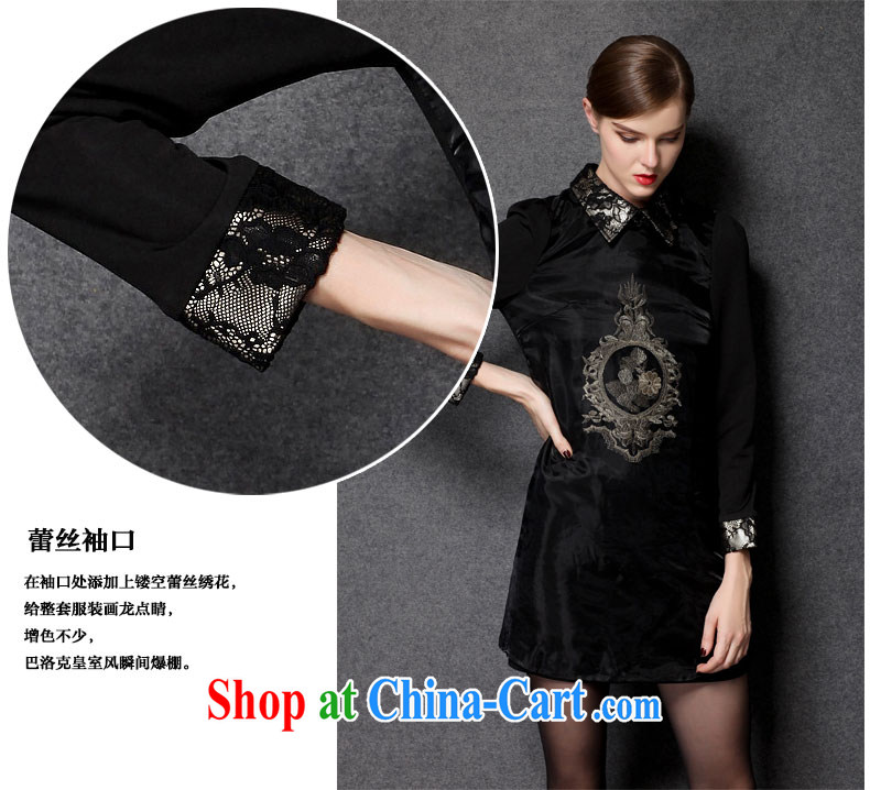 The Connie was a high-end European and American original and indeed increase, female 200 Jack mm thick 2015 spring new retro lapel long-sleeved dresses s 1541 black XXXXL pictures, price, brand platters! Elections are good character, the national distribution, so why buy now enjoy more preferential! Health