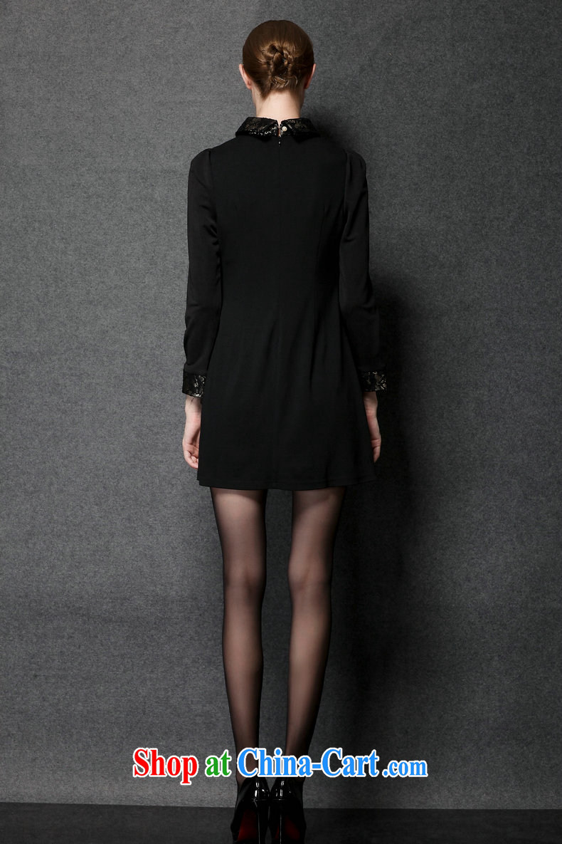 The Connie was a high-end European and American original and indeed increase, female 200 Jack mm thick 2015 spring new retro lapel long-sleeved dresses s 1541 black XXXXL pictures, price, brand platters! Elections are good character, the national distribution, so why buy now enjoy more preferential! Health