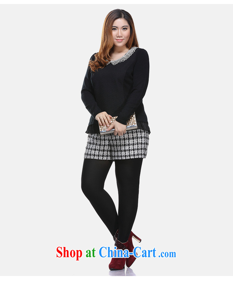 Slim Li Su-winter new larger female dolls stitching graphics thin sweater jacket Q 6717 black 2 XL pictures, price, brand platters! Elections are good character, the national distribution, so why buy now enjoy more preferential! Health
