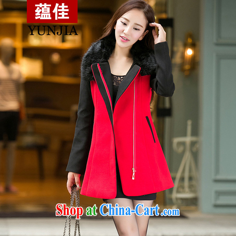 better-quality goods to the Payment Code women mm thick winter, thick, long, knocked colors for wool wool jacket? girls long-sleeved? The coat red 3XL code